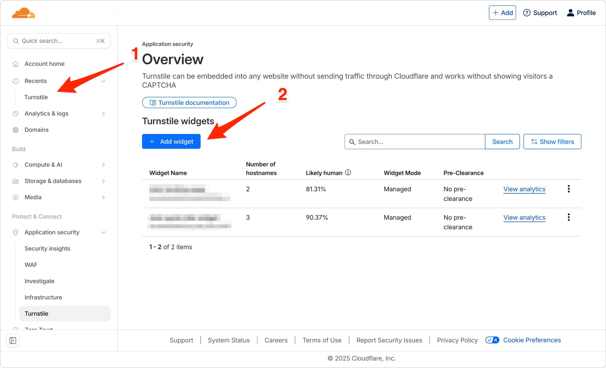 Cloudflare Dashboard